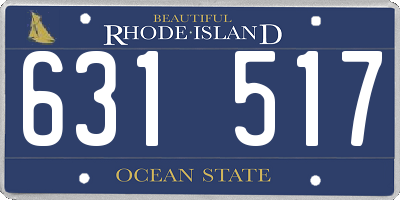 RI license plate 631517