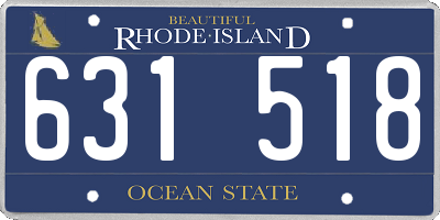 RI license plate 631518