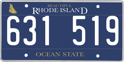 RI license plate 631519