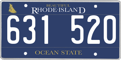 RI license plate 631520