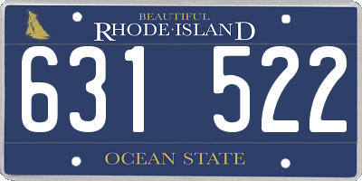 RI license plate 631522