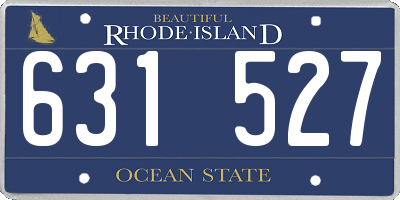 RI license plate 631527