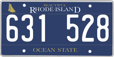 RI license plate 631528