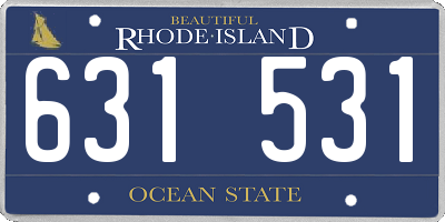 RI license plate 631531