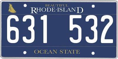 RI license plate 631532