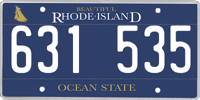 RI license plate 631535
