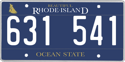RI license plate 631541