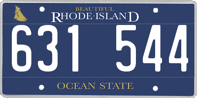 RI license plate 631544