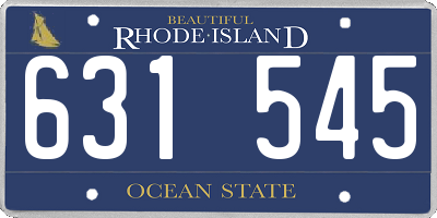 RI license plate 631545