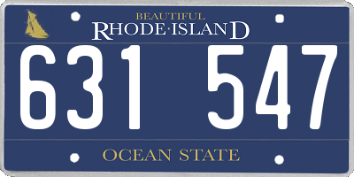 RI license plate 631547