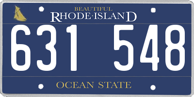 RI license plate 631548