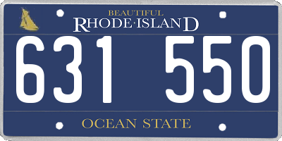 RI license plate 631550