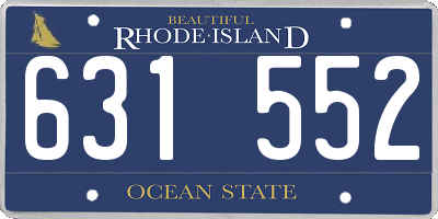 RI license plate 631552