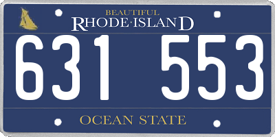 RI license plate 631553