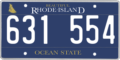 RI license plate 631554