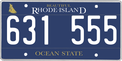 RI license plate 631555