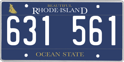 RI license plate 631561