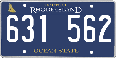 RI license plate 631562