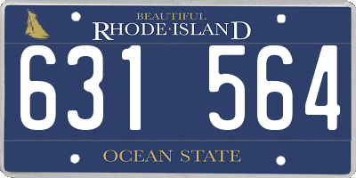 RI license plate 631564