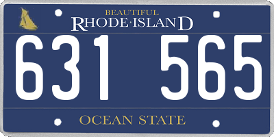 RI license plate 631565