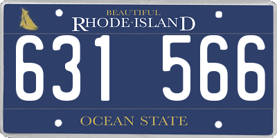 RI license plate 631566