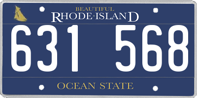 RI license plate 631568