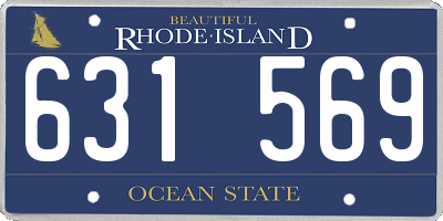 RI license plate 631569