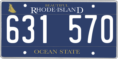 RI license plate 631570
