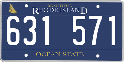RI license plate 631571