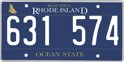 RI license plate 631574