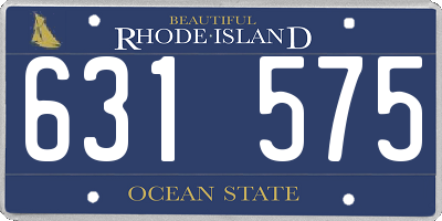 RI license plate 631575