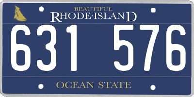RI license plate 631576