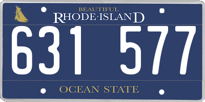 RI license plate 631577