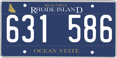 RI license plate 631586
