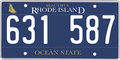 RI license plate 631587