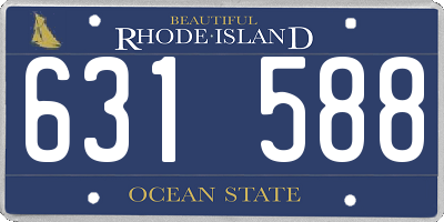 RI license plate 631588