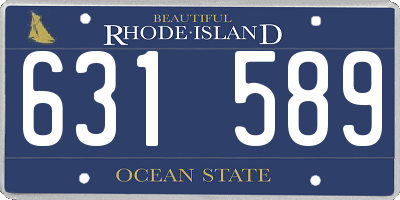RI license plate 631589