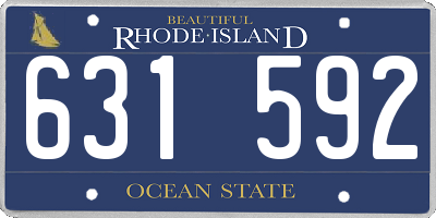 RI license plate 631592
