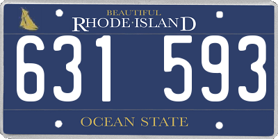 RI license plate 631593