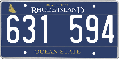RI license plate 631594