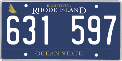 RI license plate 631597
