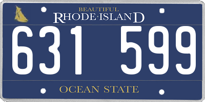 RI license plate 631599
