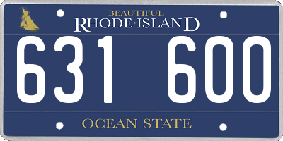 RI license plate 631600