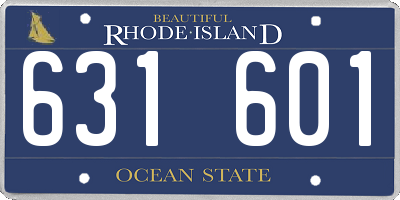 RI license plate 631601