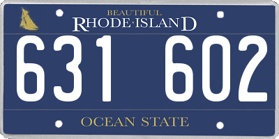 RI license plate 631602