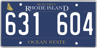 RI license plate 631604