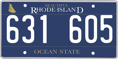 RI license plate 631605
