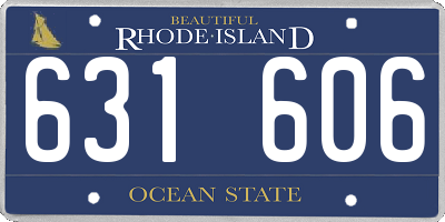 RI license plate 631606
