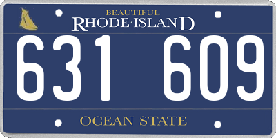 RI license plate 631609