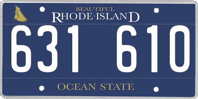 RI license plate 631610